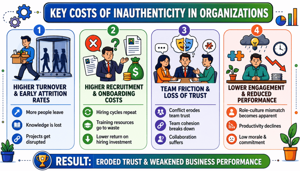 Organizational costs of inauthentic hiring and workplace inauthenticity