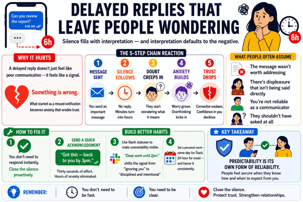 delayed replies in digital body language